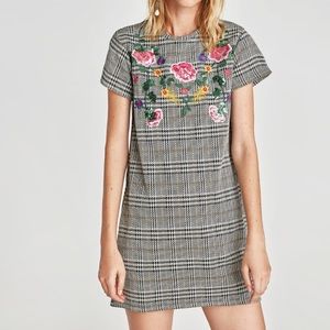 Zara Sequin Plaid Shift Dress SALE!!!